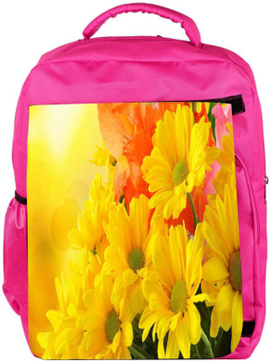 

Snoogg Eco Friendly Canvas Pink Flower Designer Backpack Rucksack School Travel Unisex Casual Canvas Bag Bookbag Satchel 5 L Backpack(Pink)