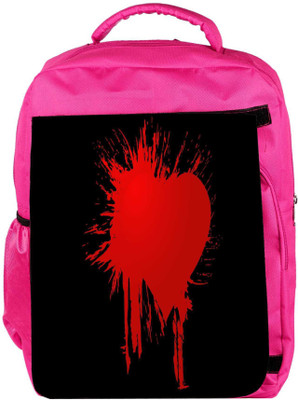 

Snoogg Eco Friendly Canvas Bloody Heart Designer Backpack Rucksack School Travel Unisex Casual Canvas Bag Bookbag Satchel 5 L Backpack(Pink)