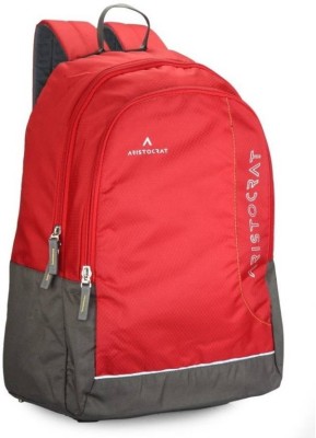 

Aristocrat Zing 3 Red 30 L Laptop Backpack(Red, Grey), White