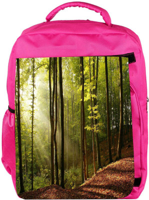 

Snoogg Eco Friendly Canvas Blossom Forest Designer Backpack Rucksack School Travel Unisex Casual Canvas Bag Bookbag Satchel 5 L Backpack(Pink)