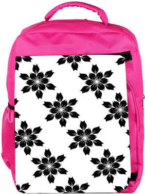 

Snoogg Eco Friendly Canvas Black Flower Designer Backpack Rucksack School Travel Unisex Casual Canvas Bag Bookbag Satchel 5 L Backpack(Pink)