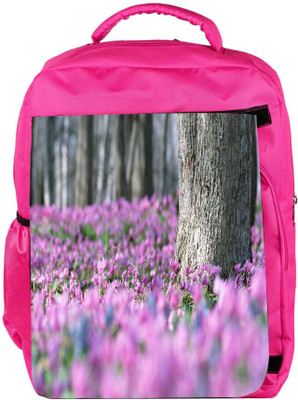 

Snoogg Eco Friendly Canvas Pink Flowers Designer Backpack Rucksack School Travel Unisex Casual Canvas Bag Bookbag Satchel 5 L Backpack(Pink)