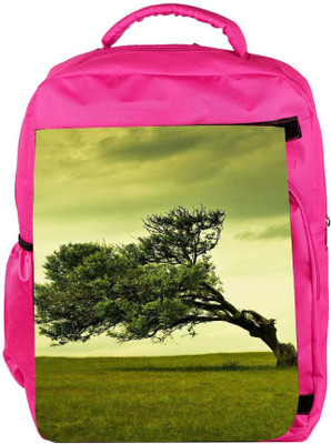 

Snoogg Eco Friendly Canvas Green Tree Designer Backpack Rucksack School Travel Unisex Casual Canvas Bag Bookbag Satchel 5 L Backpack(Pink)