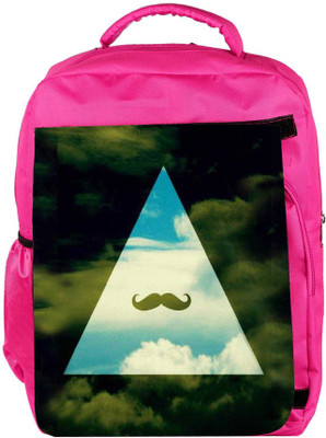 

Snoogg Eco Friendly Canvas Hipster Sky Mustache Backpack Rucksack School Travel Unisex Casual Canvas Bag Bookbag Satchel 5 L Backpack(Pink)