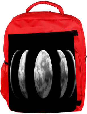 

Snoogg Eco Friendly Canvas Moon Phase Backpack Rucksack School Travel Unisex Casual Canvas Bag Bookbag Satchel 5 L Laptop Backpack(Red)