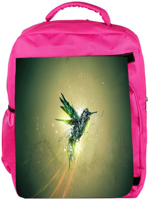 

Snoogg Eco Friendly Canvas Green Bird Flight Designer Backpack Rucksack School Travel Unisex Casual Canvas Bag Bookbag Satchel 5 L Backpack(Pink)