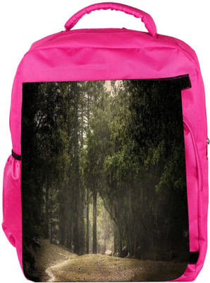 

Snoogg Eco Friendly Canvas Thin Pathway Designer Backpack Rucksack School Travel Unisex Casual Canvas Bag Bookbag Satchel 5 L Backpack(Pink)