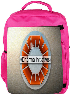 

Snoogg Eco Friendly Canvas Dharma Initiative Designer Backpack Rucksack School Travel Unisex Casual Canvas Bag Bookbag Satchel 5 L Backpack(Pink)