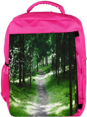 

Snoogg Eco Friendly Canvas Small Pathway Designer Backpack Rucksack School Travel Unisex Casual Canvas Bag Bookbag Satchel 5 L Backpack(Pink)