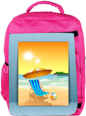 

Snoogg Eco Friendly Canvas Abstract Summer Background Backpack Rucksack School Travel Unisex Casual Canvas Bag Bookbag Satchel 5 L Backpack(Pink)
