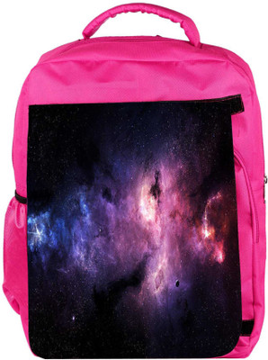 

Snoogg Eco Friendly Canvas Stars Galaxies Purple Designer Backpack Rucksack School Travel Unisex Casual Canvas Bag Bookbag Satchel 5 L Backpack(Pink)