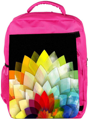 

Snoogg Eco Friendly Canvas Colorful Flower Petals 2768 Backpack Rucksack School Travel Unisex Casual Canvas Bag Bookbag Satchel 5 L Backpack(Pink)