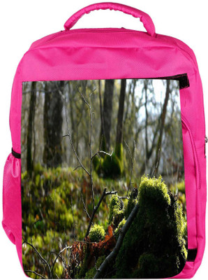 

Snoogg Eco Friendly Canvas Broken Branch Designer Backpack Rucksack School Travel Unisex Casual Canvas Bag Bookbag Satchel 5 L Backpack(Pink)
