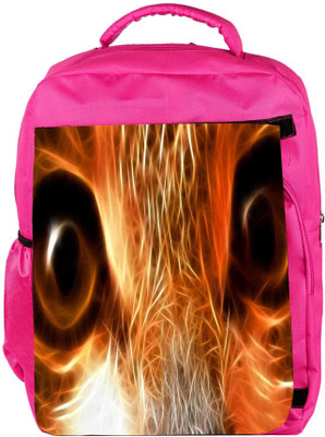

Snoogg Eco Friendly Canvas Neon Tiger Eyes Backpack Rucksack School Travel Unisex Casual Canvas Bag Bookbag Satchel 5 L Backpack(Pink)