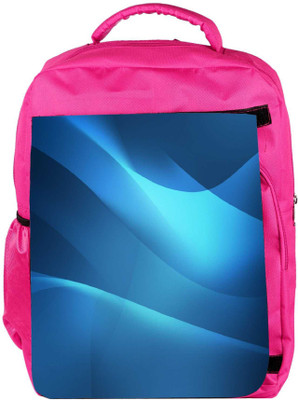 

Snoogg Eco Friendly Canvas Blue Waves Pattern Designer Backpack Rucksack School Travel Unisex Casual Canvas Bag Bookbag Satchel 5 L Backpack(Pink)