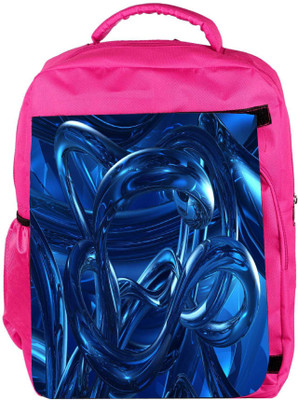 

Snoogg Eco Friendly Canvas Abstracts Dark Blue Designer Backpack Rucksack School Travel Unisex Casual Canvas Bag Bookbag Satchel 5 L Backpack(Pink)