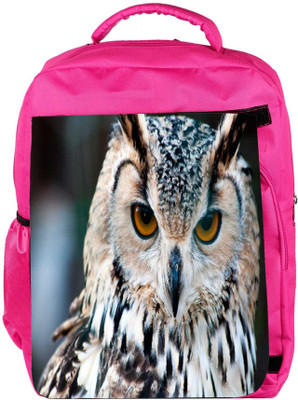 

Snoogg Eco Friendly Canvas Owl Close Up Portrait Backpack Rucksack School Travel Unisex Casual Canvas Bag Bookbag Satchel 5 L Backpack(Pink)