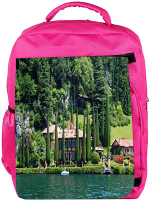 

Snoogg Eco Friendly Canvas Zig Zga Roads Designer Backpack Rucksack School Travel Unisex Casual Canvas Bag Bookbag Satchel 5 L Backpack(Pink)