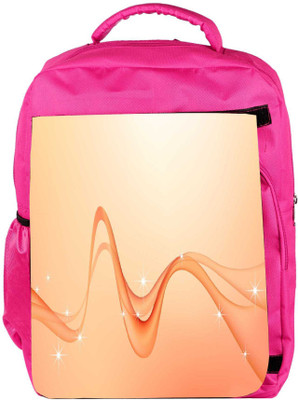 

Snoogg Eco Friendly Canvas Abstract Orange Waves Designer Backpack Rucksack School Travel Unisex Casual Canvas Bag Bookbag Satchel 5 L Backpack(Pink)