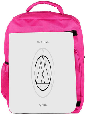 

Snoogg Eco Friendly Canvas The Triangle Minimalistic Designer Backpack Rucksack School Travel Unisex Casual Canvas Bag Bookbag Satchel 5 L Backpack(Pink)