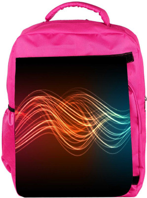 

Snoogg Eco Friendly Canvas Abstract Neon Pattern Design Designer Backpack Rucksack School Travel Unisex Casual Canvas Bag Bookbag Satchel 5 L Backpack(Multicolor), Pink
