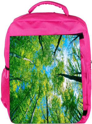 

Snoogg Eco Friendly Canvas Blossom Trees Designer Backpack Rucksack School Travel Unisex Casual Canvas Bag Bookbag Satchel 5 L Backpack(Pink)