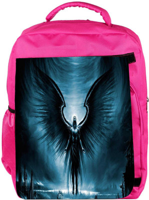 

Snoogg Eco Friendly Canvas The Dark Angel Designer Backpack Rucksack School Travel Unisex Casual Canvas Bag Bookbag Satchel 5 L Backpack(Pink)