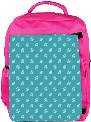 

Snoogg Eco Friendly Canvas Abstract Dog Footprint Designer Backpack Rucksack School Travel Unisex Casual Canvas Bag Bookbag Satchel 5 L Backpack(Pink)