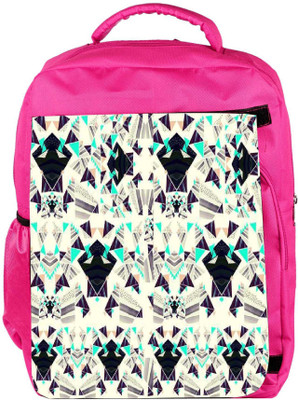 

Snoogg Eco Friendly Canvas Diamond Abstract Pattern Backpack Rucksack School Travel Unisex Casual Canvas Bag Bookbag Satchel 5 L Backpack(Pink)