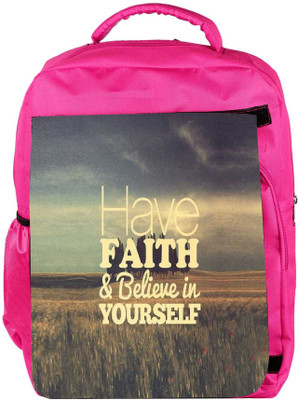 

Snoogg Eco Friendly Canvas Believe In Yourself Backpack Rucksack School Travel Unisex Casual Canvas Bag Bookbag Satchel 5 L Backpack(Pink)