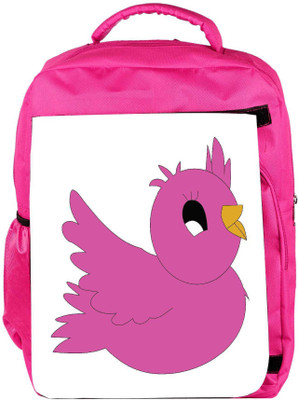 

Snoogg Eco Friendly Canvas Bird Backpack Rucksack School Travel Unisex Casual Canvas Bag Bookbag Satchel 5 L Backpack(Pink)