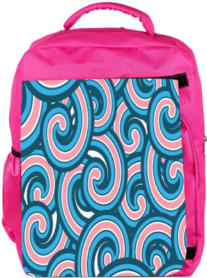 

Snoogg Eco Friendly Canvas Abstract Multicolor Pattern Designer Backpack Rucksack School Travel Unisex Casual Canvas Bag Bookbag Satchel 5 L Backpack(Pink)