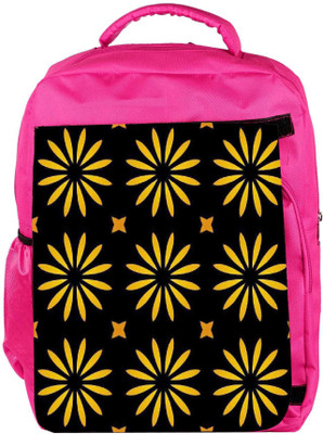 

Snoogg Eco Friendly Canvas Yellow Floral Designer Backpack Rucksack School Travel Unisex Casual Canvas Bag Bookbag Satchel 5 L Backpack(Pink)