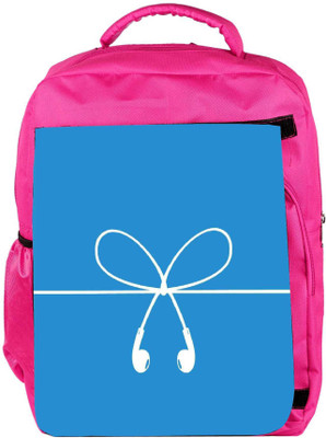 

Snoogg Eco Friendly Canvas Earpods Wires Backpack Rucksack School Travel Unisex Casual Canvas Bag Bookbag Satchel 5 L Backpack(Pink)