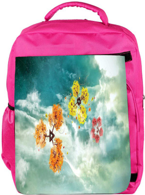 

Snoogg Eco Friendly Canvas Geometric Shapes Designer Backpack Rucksack School Travel Unisex Casual Canvas Bag Bookbag Satchel 5 L Backpack(Pink)
