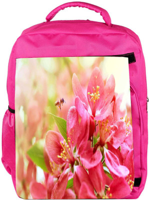 

Snoogg Eco Friendly Canvas Pink Flower Designer Backpack Rucksack School Travel Unisex Casual Canvas Bag Bookbag Satchel 5 L Backpack(Pink)