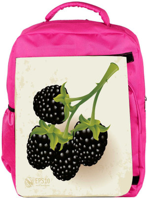 

Snoogg Eco Friendly Canvas Blackberries Vector Backpack Rucksack School Travel Unisex Casual Canvas Bag Bookbag Satchel 5 L Backpack(Pink)