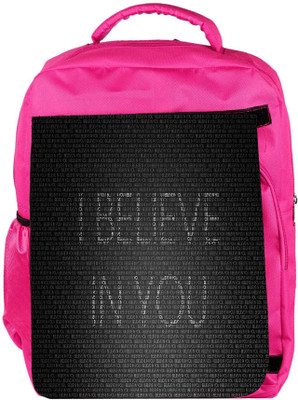

Snoogg Eco Friendly Canvas I Believe In You Designer Backpack Rucksack School Travel Unisex Casual Canvas Bag Bookbag Satchel 5 L Backpack(Pink)