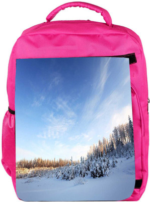 

Snoogg Eco Friendly Canvas Sunlight And Snow Designer Backpack Rucksack School Travel Unisex Casual Canvas Bag Bookbag Satchel 5 L Backpack(Pink)