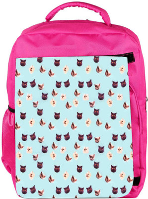 

Snoogg Eco Friendly Canvas Hypno Cats Backpack Rucksack School Travel Unisex Casual Canvas Bag Bookbag Satchel 5 L Backpack(Pink)