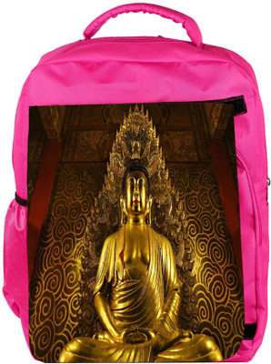 

Snoogg Eco Friendly Canvas Bhudda Designer Backpack Rucksack School Travel Unisex Casual Canvas Bag Bookbag Satchel 5 L Backpack(Pink)