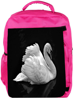 

Snoogg Eco Friendly Canvas White Swan Designer Backpack Rucksack School Travel Unisex Casual Canvas Bag Bookbag Satchel 5 L Backpack(Pink)