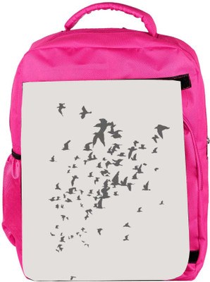 

Snoogg Eco Friendly Canvas Birds Pattern Grey 2914 Backpack Rucksack School Travel Unisex Casual Canvas Bag Bookbag Satchel 5 L Backpack(Pink)