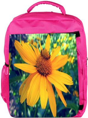 

Snoogg Eco Friendly Canvas Big Flower Designer Backpack Rucksack School Travel Unisex Casual Canvas Bag Bookbag Satchel 5 L Backpack(Pink)