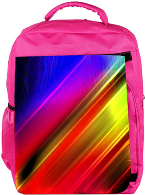 

Snoogg Eco Friendly Canvas Diagonal Lines Designer Backpack Rucksack School Travel Unisex Casual Canvas Bag Bookbag Satchel 5 L Backpack(Pink)