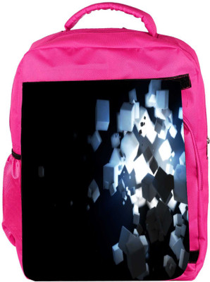 

Snoogg Eco Friendly Canvas Black And White Cubes Designer Backpack Rucksack School Travel Unisex Casual Canvas Bag Bookbag Satchel 5 L Backpack(Pink)