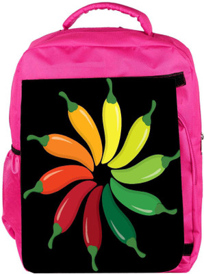 

Snoogg Eco Friendly Canvas Chilli Pepper Wheel In Vector Format Backpack Rucksack School Travel Unisex Casual Canvas Bag Bookbag Satchel 5 L Backpack(Pink)