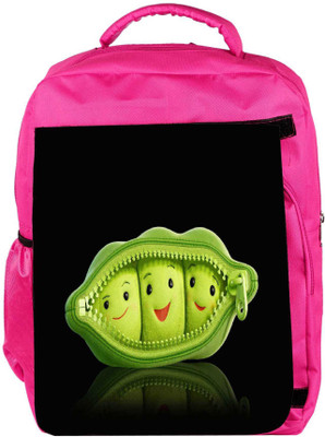 

Snoogg Eco Friendly Canvas Grren Peas Designer Backpack Rucksack School Travel Unisex Casual Canvas Bag Bookbag Satchel 5 L Backpack(Pink)