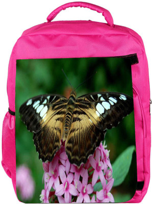 

Snoogg Eco Friendly Canvas Abstract Butterfly In Pink Flower Designer Backpack Rucksack School Travel Unisex Casual Canvas Bag Bookbag Satchel 5 L Backpack(Pink)