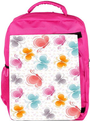 

Snoogg Eco Friendly Canvas Butterfly Pattern 2760 Backpack Rucksack School Travel Unisex Casual Canvas Bag Bookbag Satchel 5 L Backpack(Pink)